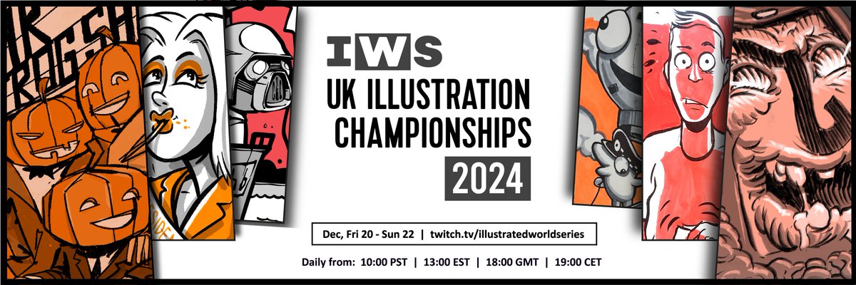 rlblackink's tweet image. TODAY AT 4:45 PM EST I'm competing in the @iworldseries: Watch the 'UK Illustration Championships,' artists battle head-2-head to illustrate news stories from around the world. Vote Your Winner! Streamed on Twitch - 18:00 GMT (bit.ly/IWSlive) Dec 20-22 #iwslive
