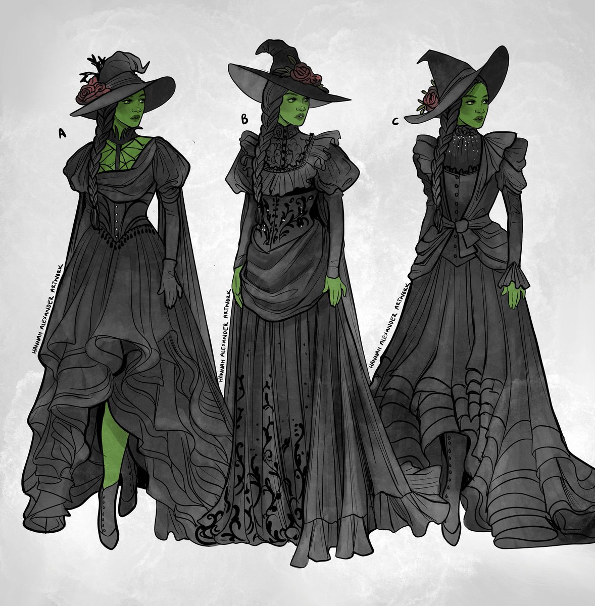 Elphaba costume designs #Wicked