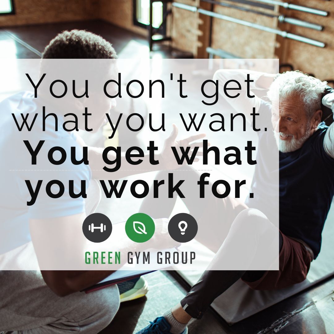 🔥 Want results? Show up and work for it. Your future self will thank you. 💪 #WorkForIt #GreenGymGroup