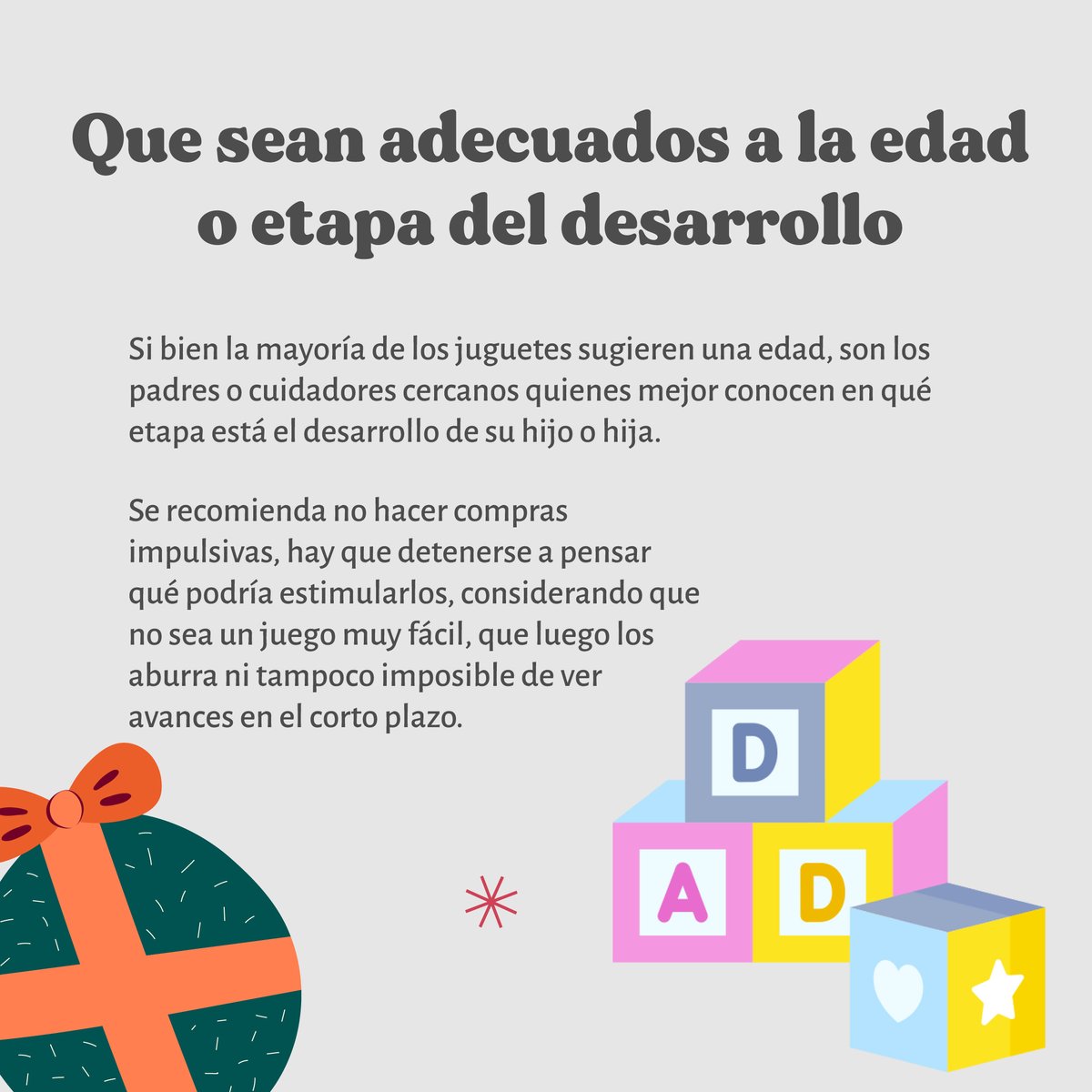 CEPI_Chile's tweet photo. Sabemos que no es fácil la elección de los regalos y muchas veces los juguetes elegidos no son los más adecuados para la etapa del desarrollo de las y los más pequeños de la casa. https://t.co/wfavDHUeH9