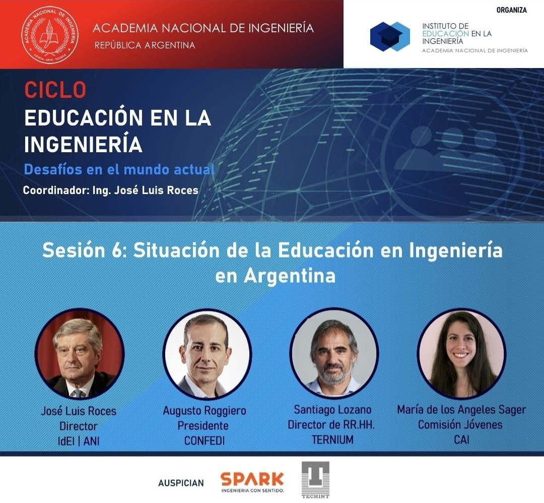 Resumen del Ciclo Educación en la Ingeniería:
El 17 de diciembre, María de los Ángeles Sager miembro de la comisión participó en la sesión "Situación de la Educación en Ingeniería en Argentina", organizada por la ANI  🎬 Grabación: lnkd.in/gHQkYa4z

#Ingeniería