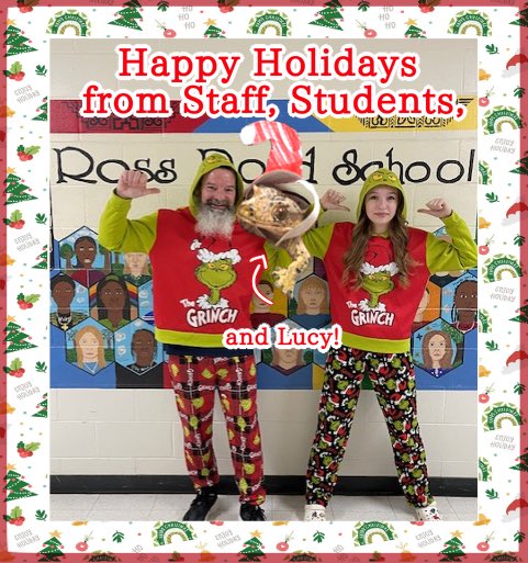 The students, staff and Lucy our grade 2/3 crested gecko wish everyone a restful, safe and happy Holiday break.