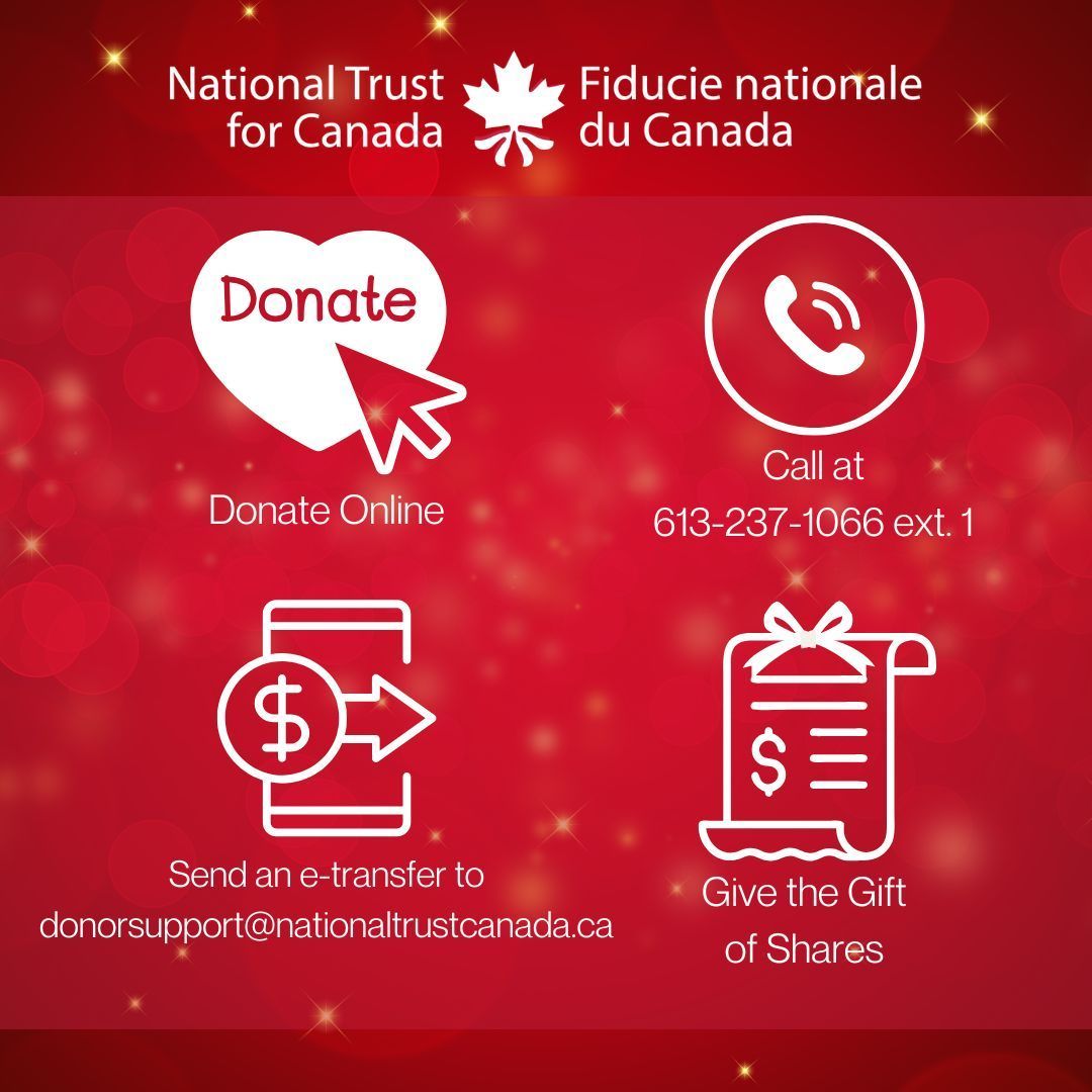 Donate today!
🎁 🎁 🎁 Triple your gift’s impact, 
🕯️ Help us shine a light on historic places at risk
🤝 Support communities to sustain their local heritage
 🇨🇦 Make a difference from coast to coast to coast.

What kind of impact could your gift make?
buff.ly/3ubHqcY