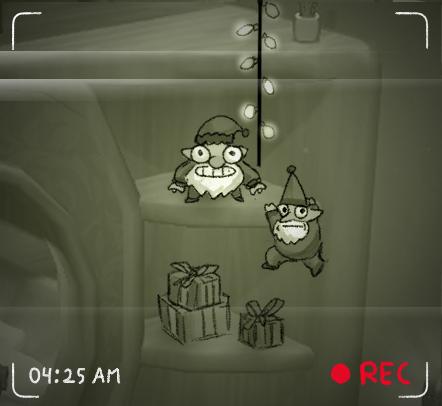 tinykiwigames's tweet photo. 🎄 Day 9 of #Devmas: Elf on the Shelf!!

Sneaky Santa gnomes delivering presents >-< 🎁🎁🎁 https://t.co/QiuUi2beQX