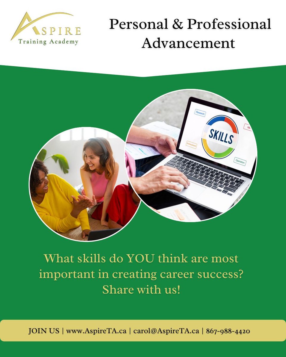 Our flagship program, Aspire: Personal &amp; Professional Advancement, is a 12-month journey building soft &amp; technical skills for career &amp; personal success. 🌟

What skills do YOU think matter most for career success? Share below—we may have a program for you! 
#AspireTA #NWT