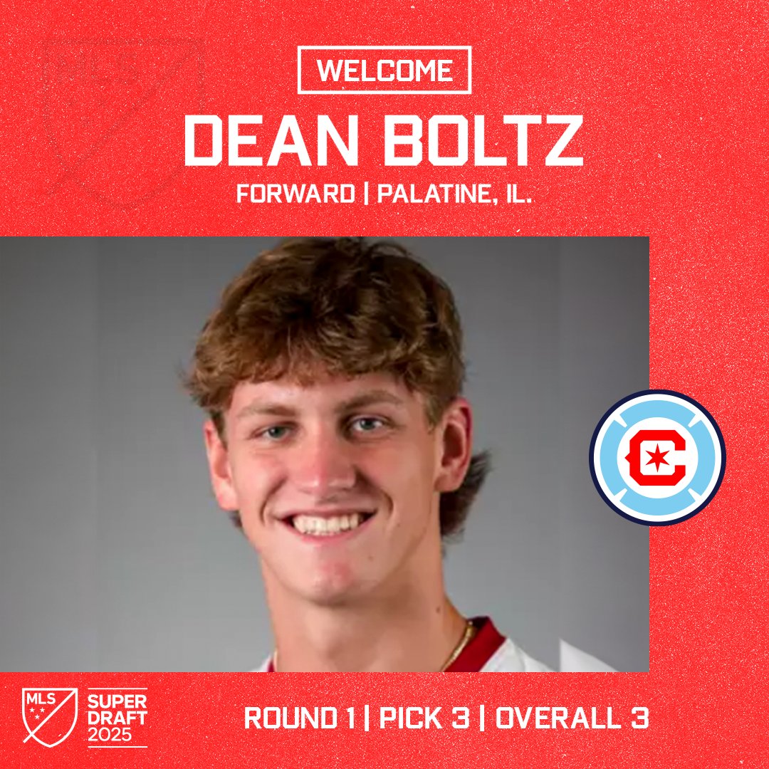 Chicago Fire FC (@chicagofire) on Twitter photo With the third overall pick in the <a href="/MLS/">Major League Soccer</a> #SuperDraft, we have selected Dean Boltz from <a href="/BadgerMSoccer/">Wisconsin Men’s Soccer</a> ⚡️ #cf97 With the third overall pick in the <a href="/MLS/">Major League Soccer</a> #SuperDraft, we have selected Dean Boltz from <a href="/BadgerMSoccer/">Wisconsin Men’s Soccer</a> ⚡️ #cf97