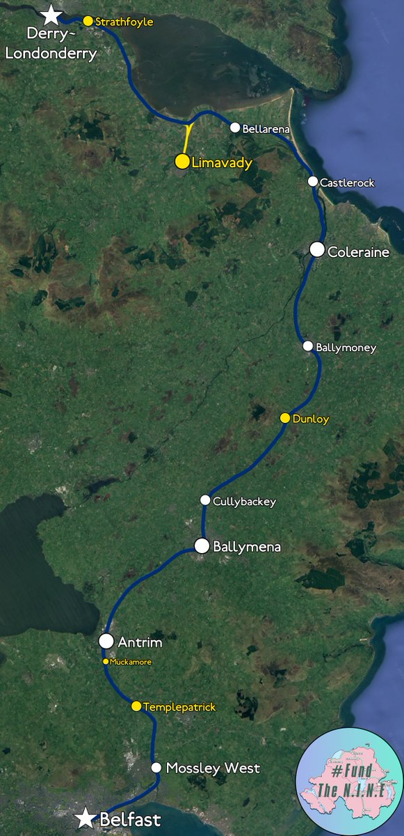 FundTheNINE's tweet photo. @NeaghLoop @Translink_NI This has actually been a big talking point of FundTheNINE's #DuallingNorth proposal. https://t.co/FuoLSabMYS