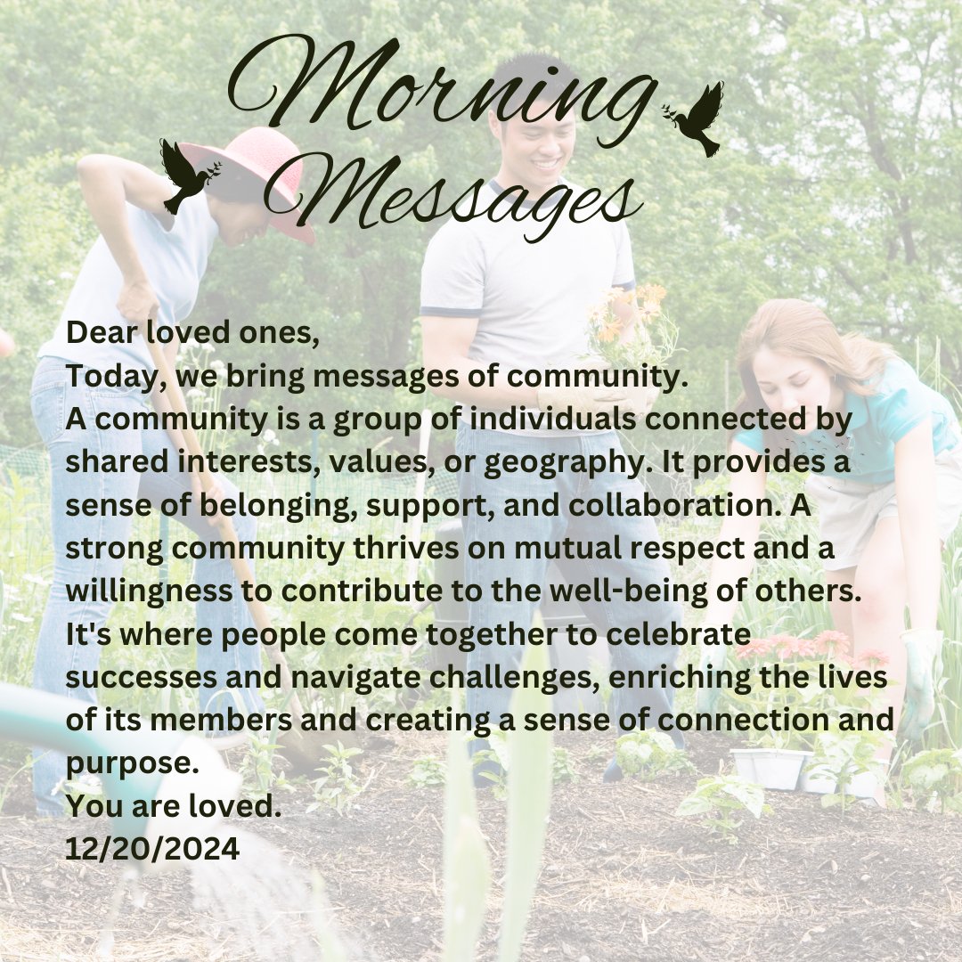 joykinga's tweet image. What does community mean to you? #morningmessage