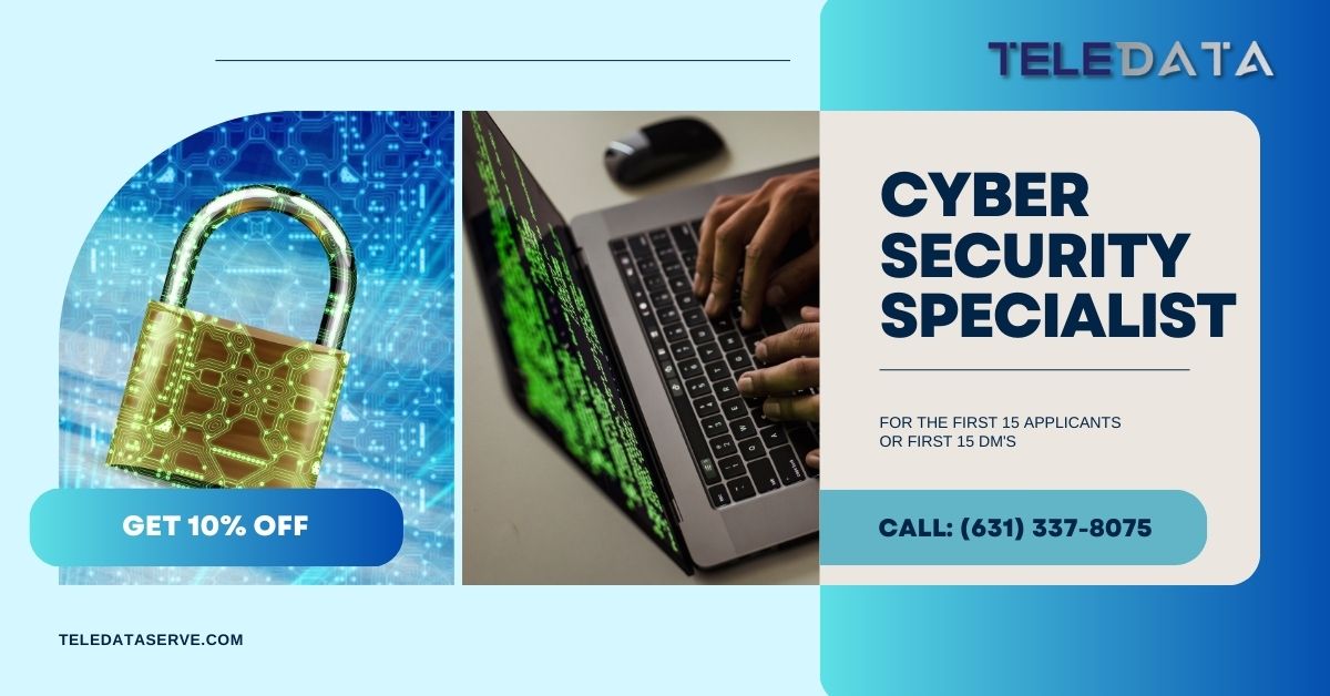Teledataserve1's tweet image. 🔒 Protect your business with our expert Cyber Security Specialists! 🛡️

🚨 First 15 applicants or DMs get 10% OFF!

📞 Call us at (631) 337-8075 or visit 🌐 teledataserve.com.

Secure your future today! #CyberSecurity #DataProtection #TeleDataServices