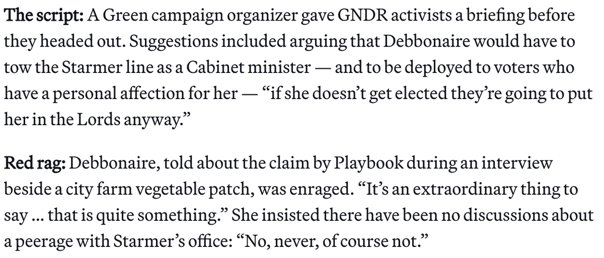 Back in June, then Labour MP for Bristol Thangam Debbonaire was "enraged" when Green activists suggested she'd be put in the Lords if she lost.

Six months later - that is, today - Thangam Debbonaire has been put in the Lords.

As Green activists said would happen!