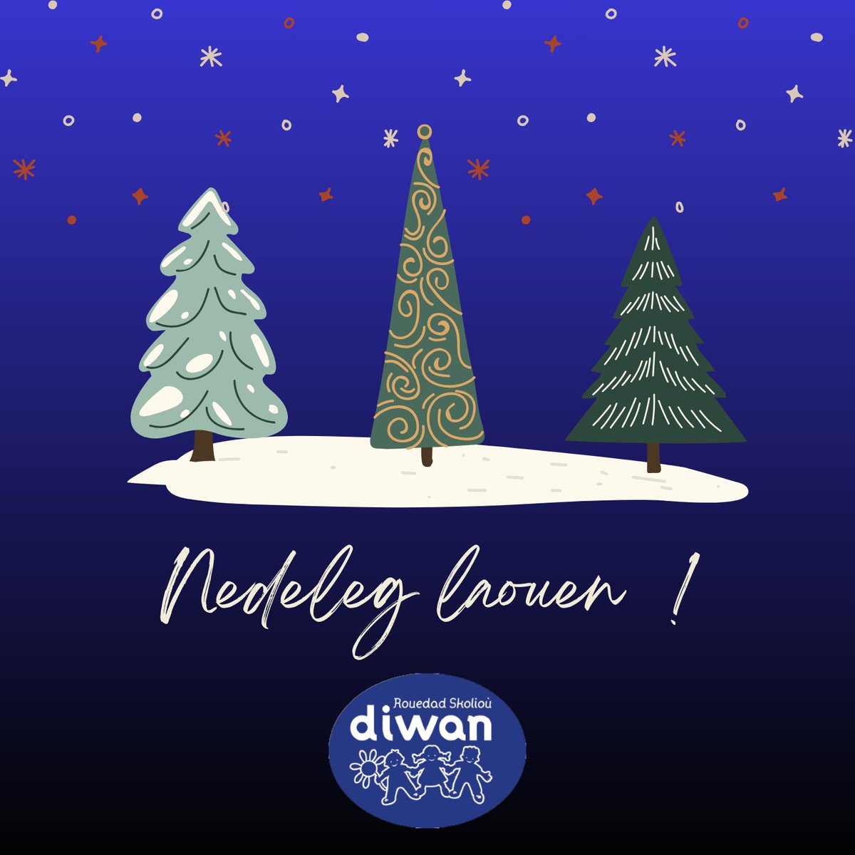 Diwan's tweet image. 🎄🎅🎄 Nedeleg laouen ha vakañsoù mat d'an holl !

🎄🎅🎄 Joyeux Noël et bonnes vacances à toutes et tous !