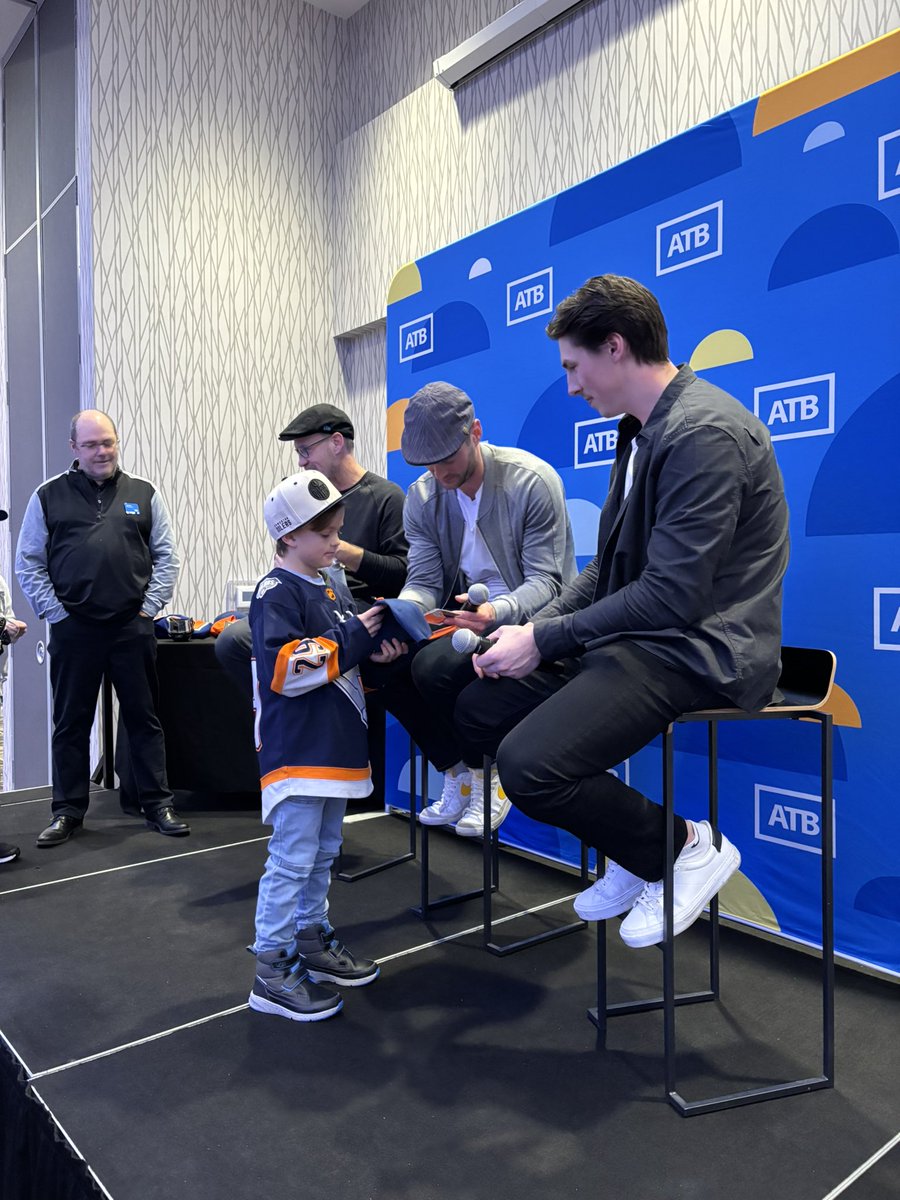 We hosted another rendition of our annual Ryan Nugent-Hopkins hotstove this week! About 200 ATB clients and their families came out to hear some stories and hang out with Nuge, Derek Ryan and Rob Brown for the night. Thanks to the ATB crew that helped pull this off!