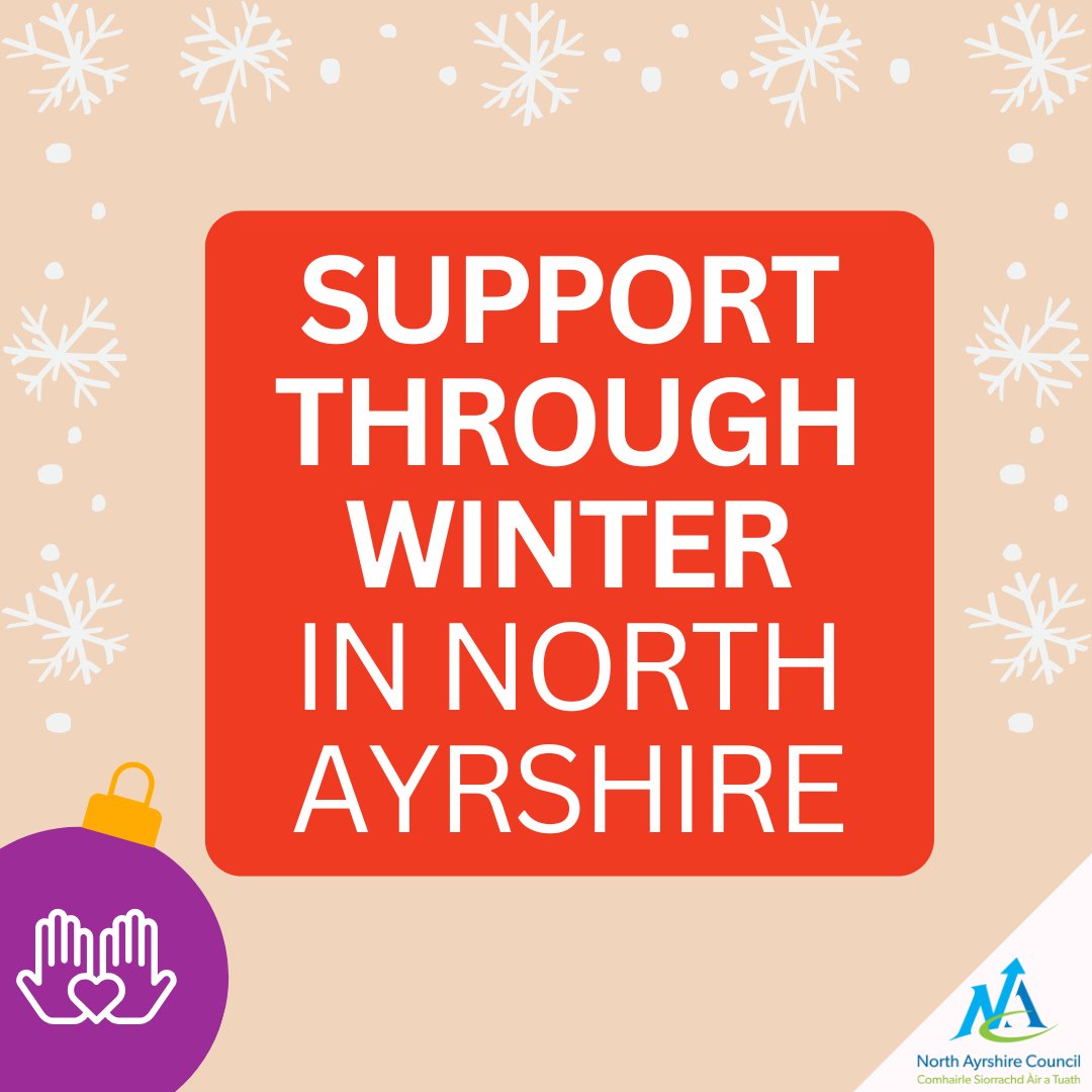 If you need support over the festive period, help is available. See below ⬇

Food Provision
Our community larders and foodbanks can support you if you need a helping hand over the festive period. Visit: northayrshire.community/festive-food-p…

Homelessness Support
There is no need for anyone to