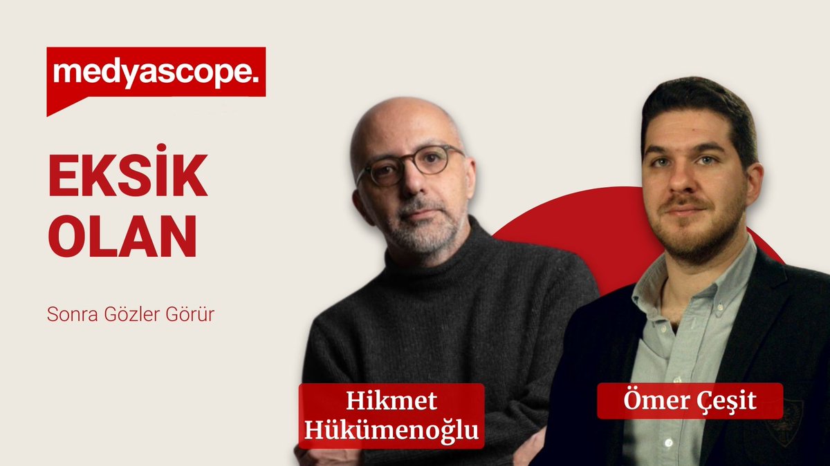🔷 Hikmet Hükümenoğlu Sonra Gözler Görür'ü Ömer Çeşit'e anlatıyor

⏰ Eksik Olan yarın 13:00'te #Medyascope'ta 

🔗 youtu.be/Q0ChnMamPGM

<a href="/Eksikolan1/">Eksik_Olan</a> | <a href="/hikmeth/">Hikmet Hukumenoglu</a> | <a href="/canyayinlari/">Can Yayınları</a>