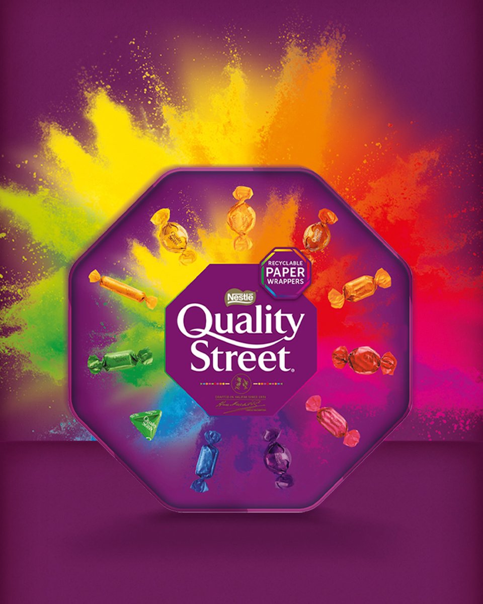It's official - for another year running, Quality Street has been named the number one food and drink brand that Christmas wouldn’t be Christmas without!

We are so happy to make up such a special part of people's festive memories, past and present 🍬