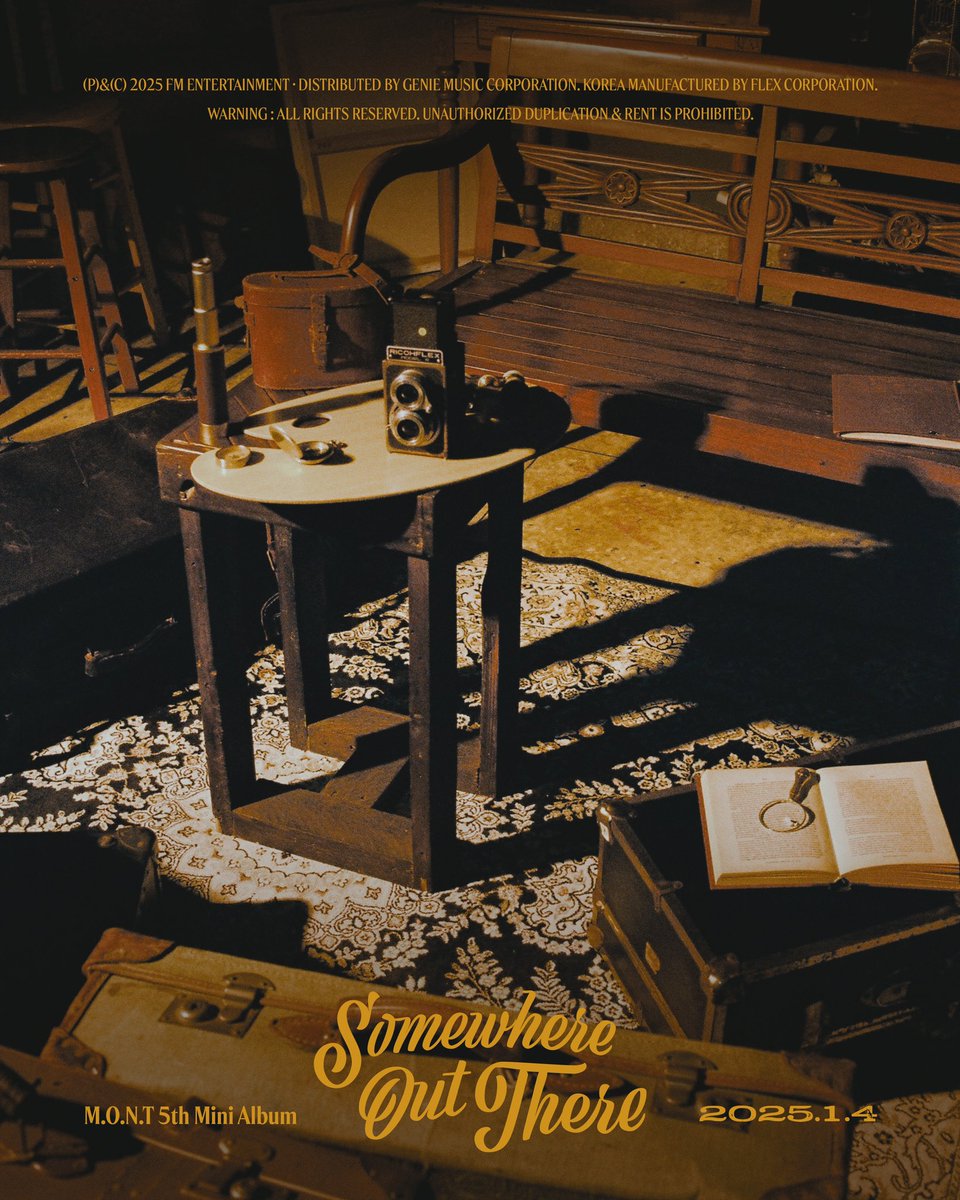 MontOfficial's tweet photo. M.O.N.T 5th MINI ALBUM 

'Somewhere Out There' 🗺️

[📷]

ALBUM MOOD TEASER

ALBUM RELEASE DATE
💿 2025.01.04  6PM KST

MV RELEASE
🎬  2025.01.04  12PM KST

COMEBACK SCHEDULER COMING SOON
2024.12.22 8PM KST

#몬트 #나라찬 #빛새온 #로다
#MONT #NARACHAN #BITSAEON #RODA
#Somewhere_Out_There