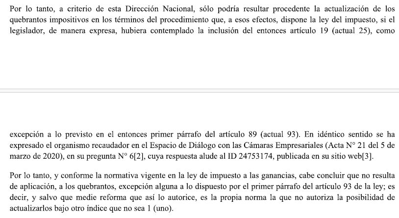 mrcaranta's tweet photo. Nuevo Dictamen de la DNI 
Tema: Actualización de quebrantos 
Fecha 29-11-2024
Conclusión de la DNI: la legislación vigente no permite la actualización por inflación.
Aquí está la síntesis: https://t.co/tKWp9PxO9b