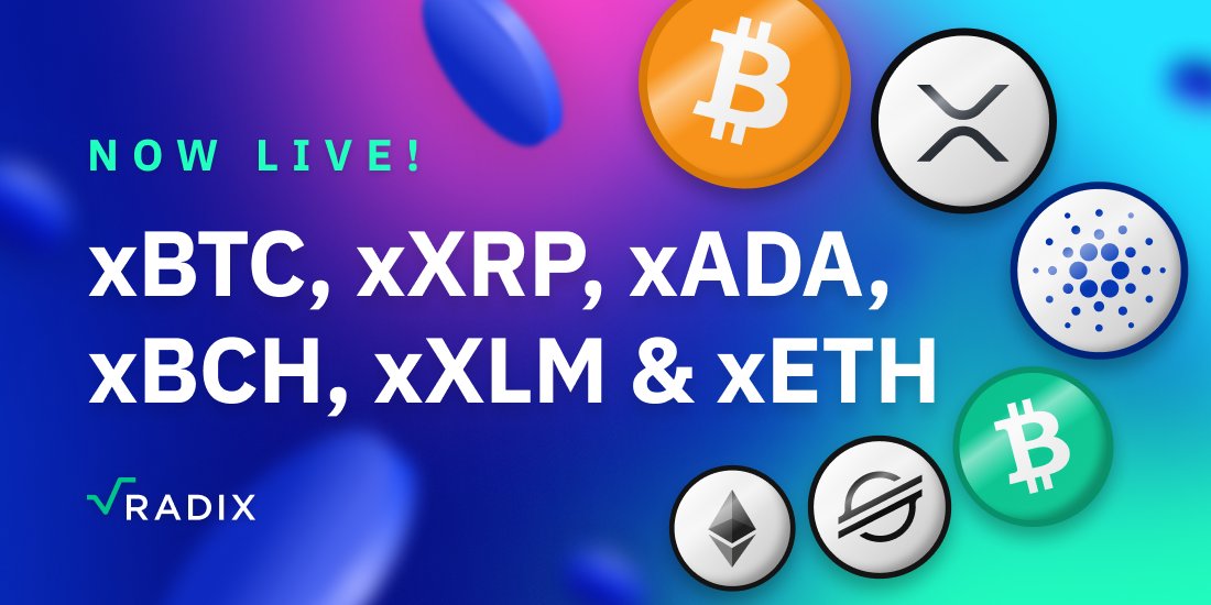 🌐 Ecosystem Success🌐

Instabridge has just announced that $100k+ of new xAssets have been bridged into Radix!

Inc: xBTC, xXRP, xADA, xBCH, xXLM, and xETH. 

So, for all the <a href="/Ripple/">Ripple</a>, <a href="/Cardano_CF/">Cardano Foundation</a> <a href="/StellarOrg/">Stellar</a> fans, you can now get involved in the Radix Eco!