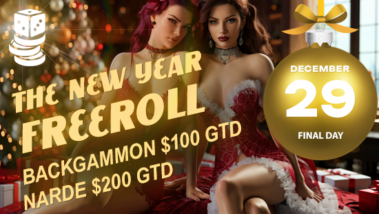 BackgammonSmart's tweet image. 🎲✨ Celebrate the New Year with a double gift from Smart Backgammon!
Two freerolls:  #Backgammon – $100 and #Narde – $200 GTD! To join, complete the mission: roll 2-5 on dice 25 times. Missions open Dec 23, freerolls on Dec 29 in the evening. 🎉Start 2025 with a win!