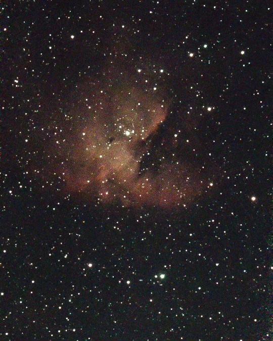 RASCNiagara's tweet photo. Niagara Centre President Jeanette Bax photographed NGC 281, a large emission nebula in the constellation Cassiopeia. She used a Seestar S50 to take this picture in November. The nebula is a large cloud of hot gas and dust. https://t.co/pjWFI7bgJg