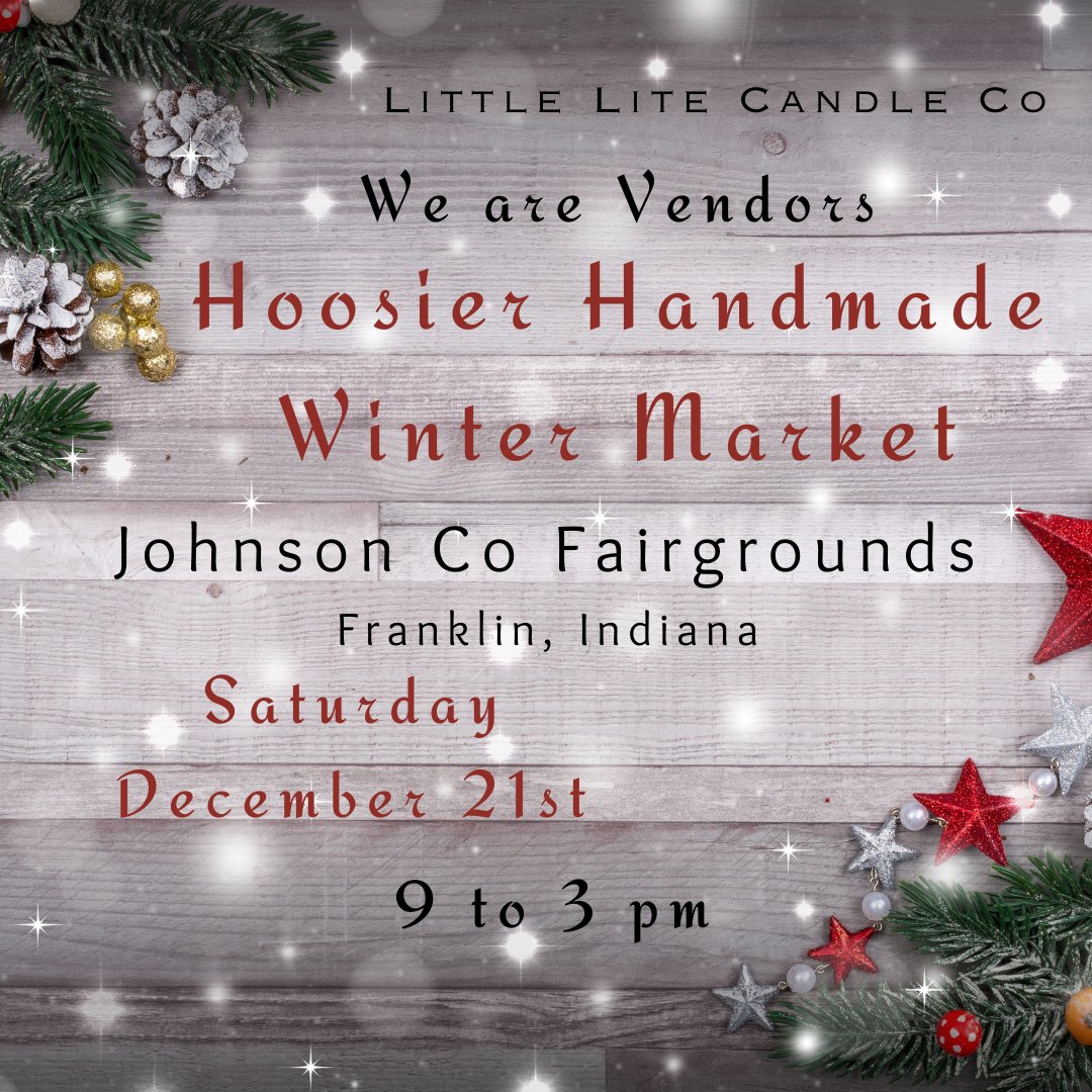 littlelitecand's tweet photo. 🎄 𝑨𝒕𝒕𝒆𝒏𝒕𝒊𝒐𝒏 𝑳𝒂𝒔𝒕-𝑴𝒊𝒏𝒖𝒕𝒆 𝑺𝒉𝒐𝒑𝒑𝒆𝒓𝒔! 🎄
Still need to finish your Christmas shopping? Look no further! Little Lite Candle Co will be vendors TOMORROW at the Hoosier Handmade Winter Market at the Johnson Co Fairgrounds in Franklin, Indiana. ✨ https://t.co/eJJ69SJ7P5