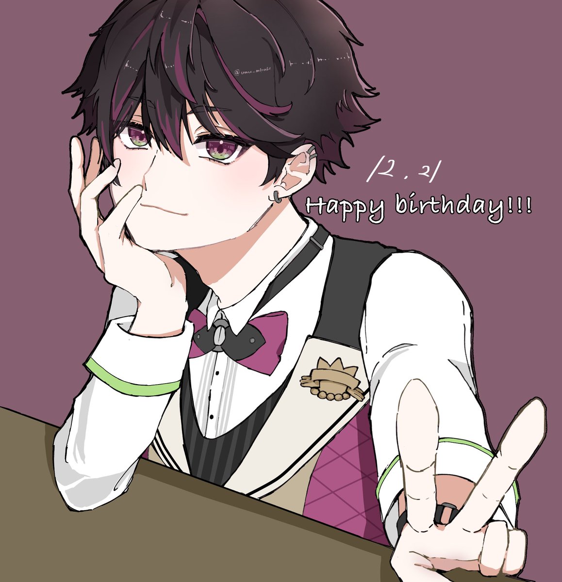 uwu_miyabi's tweet photo. 誕生日おめでとう！🎂🍇

 #酒寄颯馬誕生日2024 #そうまart https://t.co/C0t7vhPpGW