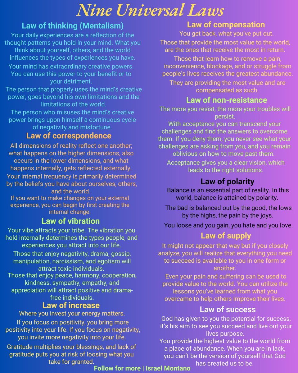 9 universal laws that will change how you see the world: