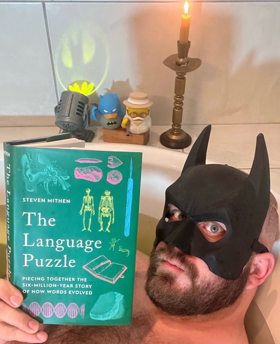 Welcome, Gothamites! 🛁📚🦇🕯️ 

Finished reading Steven Mithen’s recent book, THE LANGUAGE PUZZLE! (<a href="/BasicBooks/">Basic Books</a>/<a href="/ProfileBooks/">Profile Books</a>)

What will you be reading through the Holidays? 🛁 🎉📖
