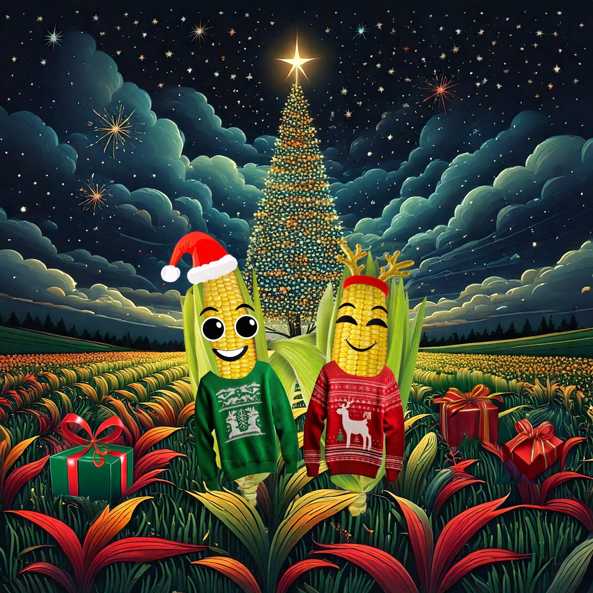 advantaFR's tweet image. Passez de merveilleuses fêtes ! En famille et entre amis ! ✨
🎄 Que ces jours soient aussi chaleureux que nos #maïs en pulls de Noël ! 🌽🎅

#cornLover #FrAgT #agriculteurs #pulldenoël
