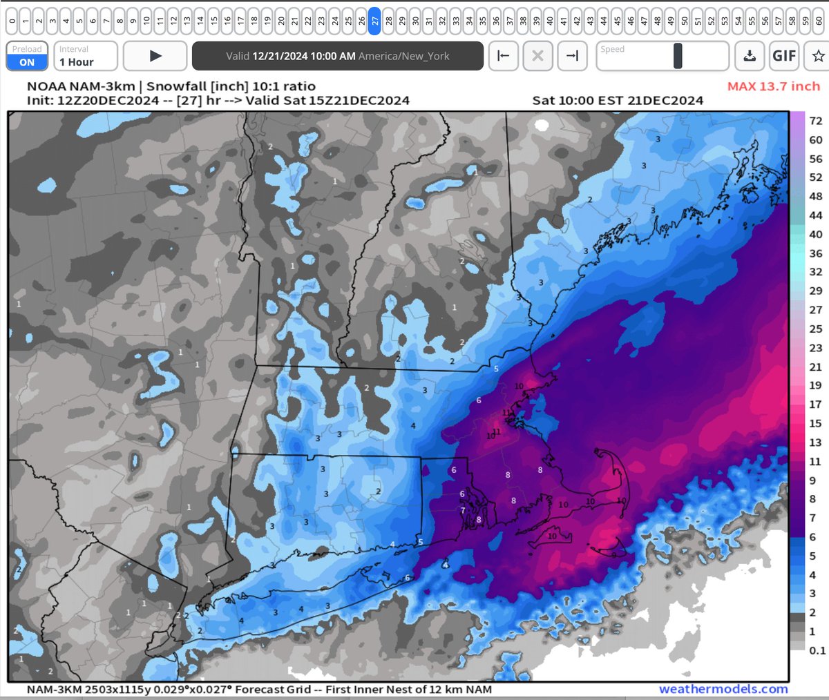 MAS1992BC's tweet photo. @1DegreeOutside Matt has the 12z NAM gone crazy? Would be interesting for you to touch upon this in your Insights video! https://t.co/ljk3iLybUa