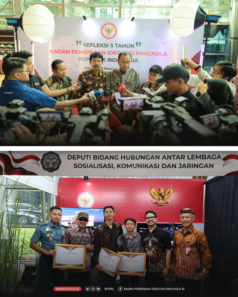 BPIPRI's tweet photo. #SalamPancasila
Badan Pembinaan Ideologi Pancasila (BPIP) menggelar acara “Refleksi Akhir Tahun 2024: Memperkokoh Ideologi Pancasila” di Taman Ismail Marzuki, Jakarta Pusat, pada Kamis (19/12).
#BPIPRI
#HumasBPIP
#PancasilaDalamTindakan
#RefleksiAkhirTahun https://t.co/DndRd0VuPD