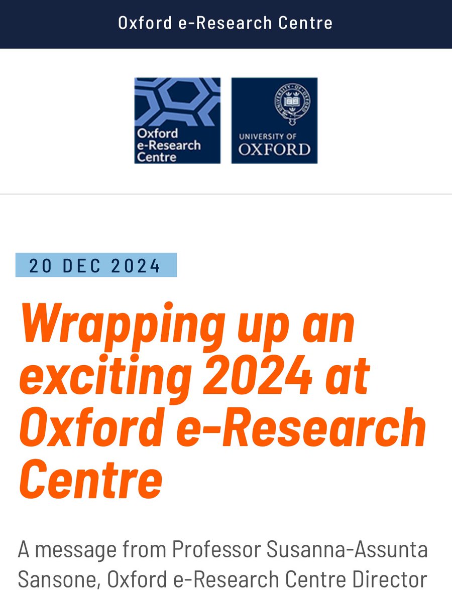 FAIRlady (@susannaasansone) on Twitter photo As we conclude another exciting year at <a href="/OxfordeResearch/">Oxford e-Research Centre</a> I want to express my sincere gratitude to my colleagues, to our research staff and students, as well as to our admin team for their hard work and dedication ❤️ oerc.ox.ac.uk/news/wrapping-… As we conclude another exciting year at <a href="/OxfordeResearch/">Oxford e-Research Centre</a> I want to express my sincere gratitude to my colleagues, to our research staff and students, as well as to our admin team for their hard work and dedication ❤️ oerc.ox.ac.uk/news/wrapping-…