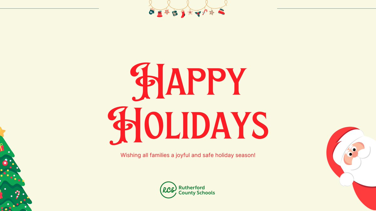 RCS would like to wish all families a joyful and safe holiday season!