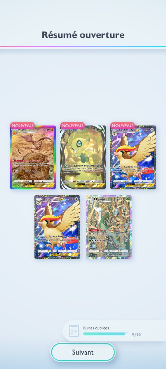 Lardon9104's tweet photo. Petit GOD PAACK !!! Le tout sur la nouvelle extension 💅  #PokemonTCGPocket https://t.co/Fp7pfZzTml