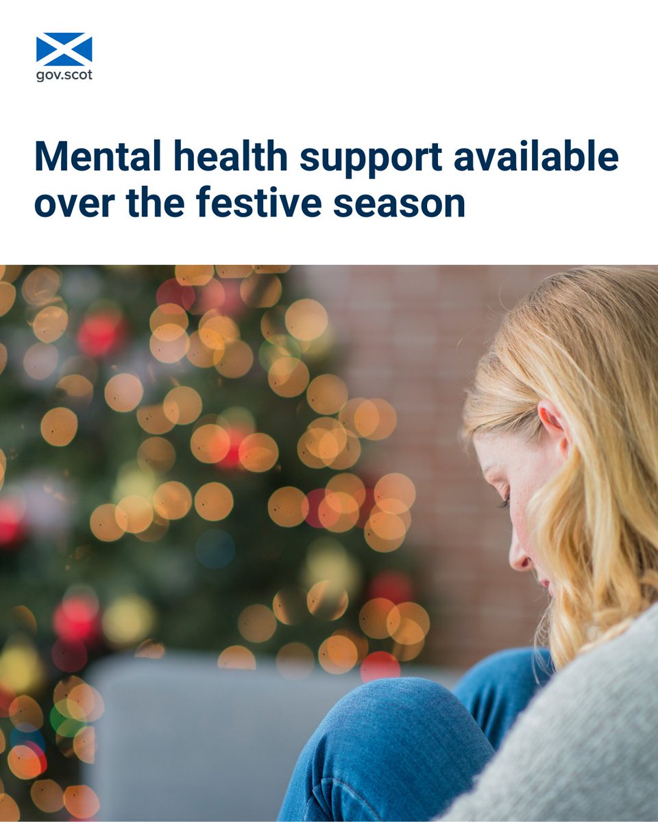 The festive season can be difficult for some.
It’s important we all take care of our #MentalHealth

Support is available⬇️

🔹#MindtoMind💻nhsinform.scot/mind-to-mind
🔹<a href="/NHS24/">NHS 24</a> Mental Health Hub ☎️111
🔹#BreathingSpace☎️0800 83 85 87
🔹 <a href="/samaritans/">Samaritans</a>
💻 bit.ly/CallSamaritans…☎️116 123