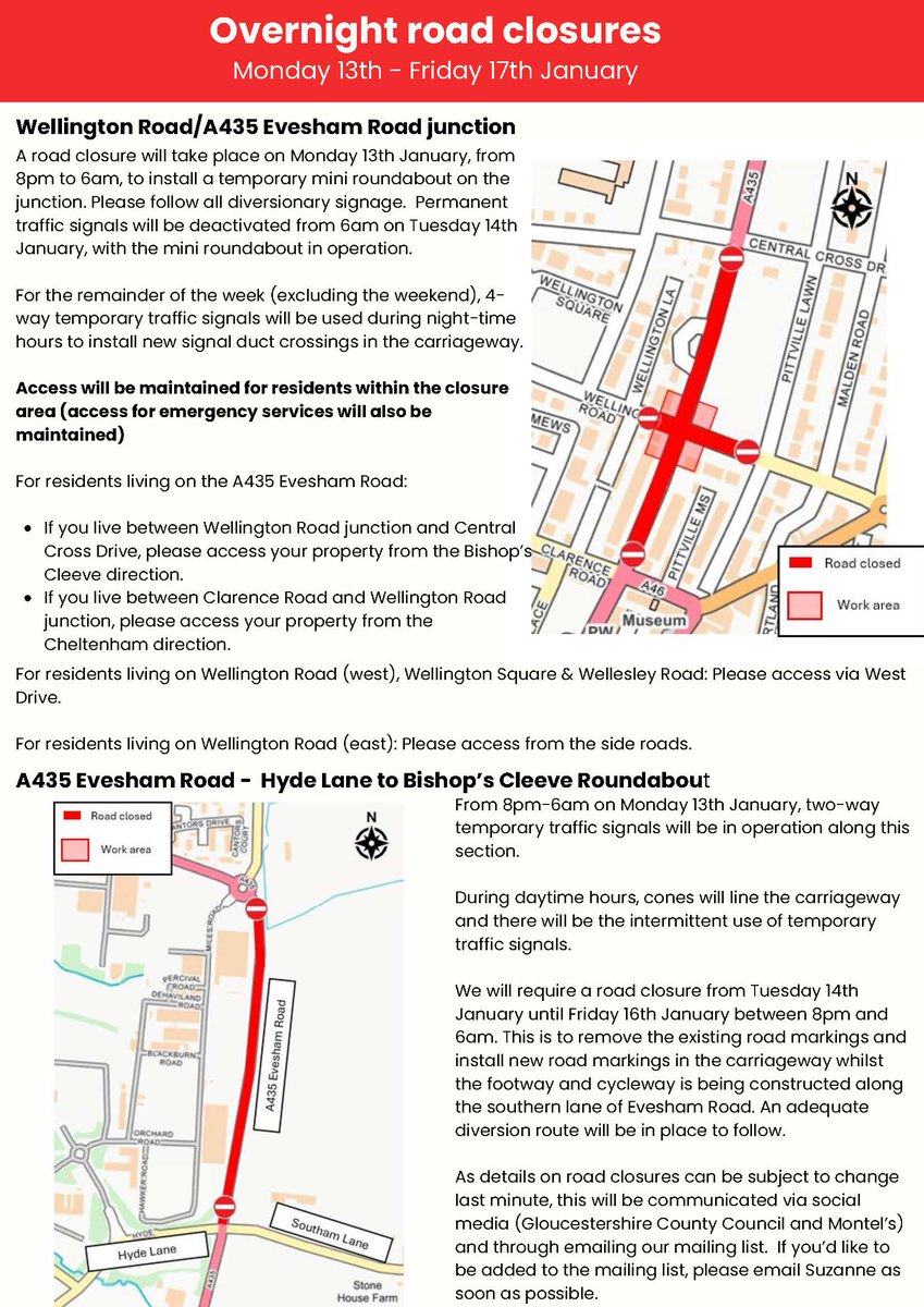 Our social value coordinator distributed the first newsletter for the A435 Cheltenham to Bishop’s Cleeve Cycleway 2.1 for <a href="/GlosCC/">Gloucestershire CC</a>, starting 6th January. It includes key details on overnight works, road closures and what to expect. Read the newsletter for more.