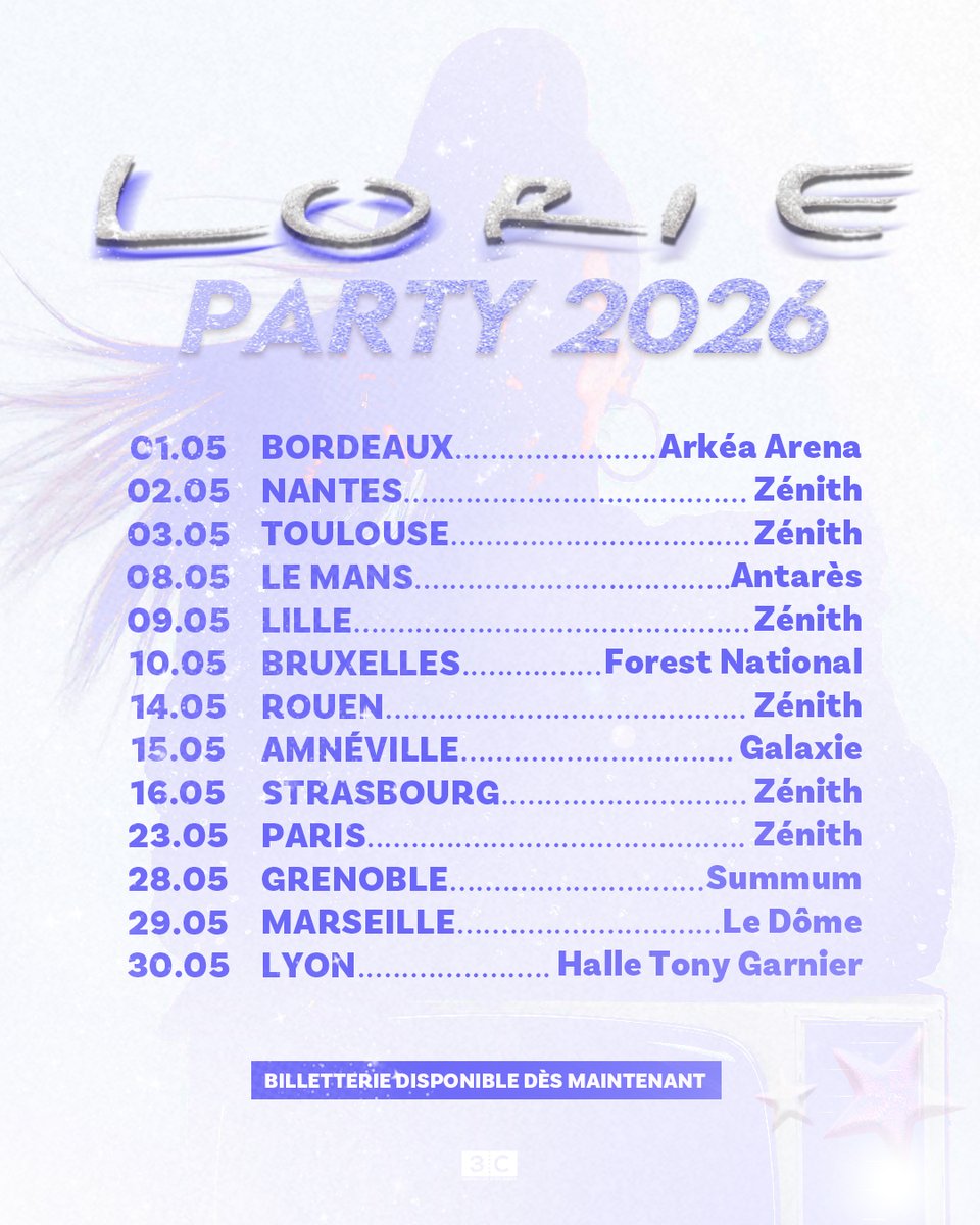 ForumLorie's tweet image. ✨LA BILLETTERIE EST OUVERTE ! #LorieParty
➡️ seetickets.com/fr/tg/tour/lor…
🎟️ Tarifs de 45€ à 65€
📍3 catégories : Fosse debout / Cat.1 et Cat.2 (gradins assis)
Vous faites quelle(s) date(s) ?
#Lorie