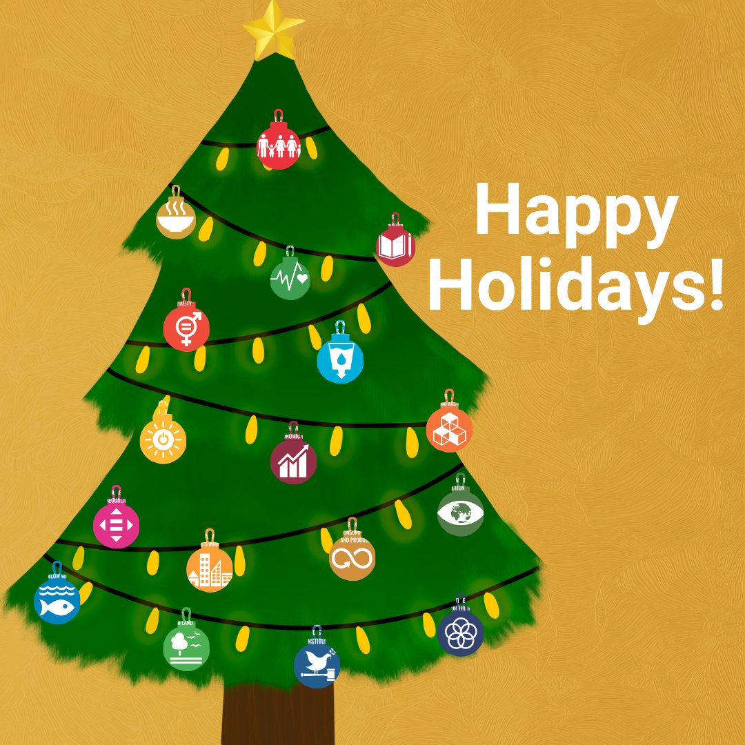 Wishing you peace and joy from the <a href="/UN/">United Nations</a> SDG Advocates this holiday season.