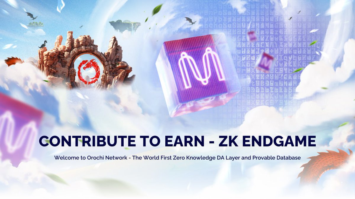 OrochiNetwork's tweet image. 🐉 Contribute to Earn - ZK Endgame is LIVE

The wait's over, Orochians! "ZK Endgame" is here on Contribute to Earn, powered by top ZK partners 👀

Just log in, complete tasks, and earn X-ORO tokens. These tokens will convert to $ON tokens later.

⏰ Dec 19th - 29th, 2024
🚨…