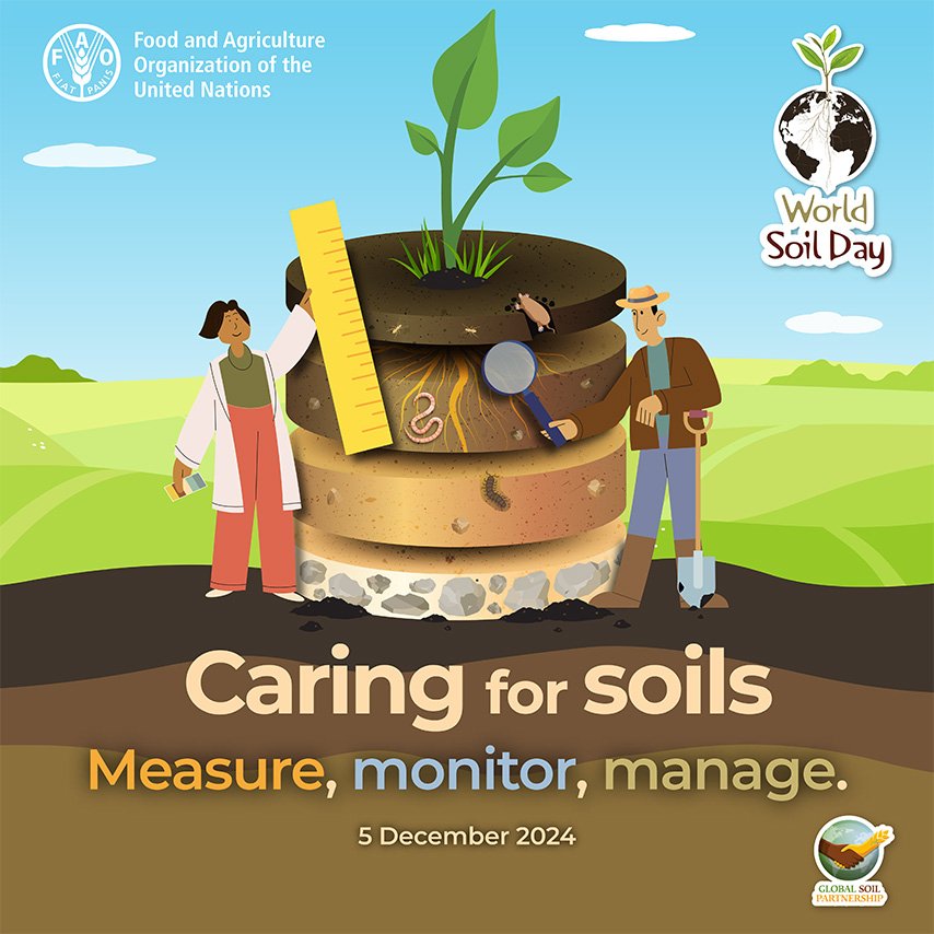 climateadvpak's tweet photo. Sustainable soil management practices improve soil health, reduce erosion and pollution, enhance water infiltration and storage, preserve soil biodiversity, improve fertility, and contribute to carbon sequestration, playing a crucial role in the fight against #climatechange.
#WSD https://t.co/f9RwPuXZpJ