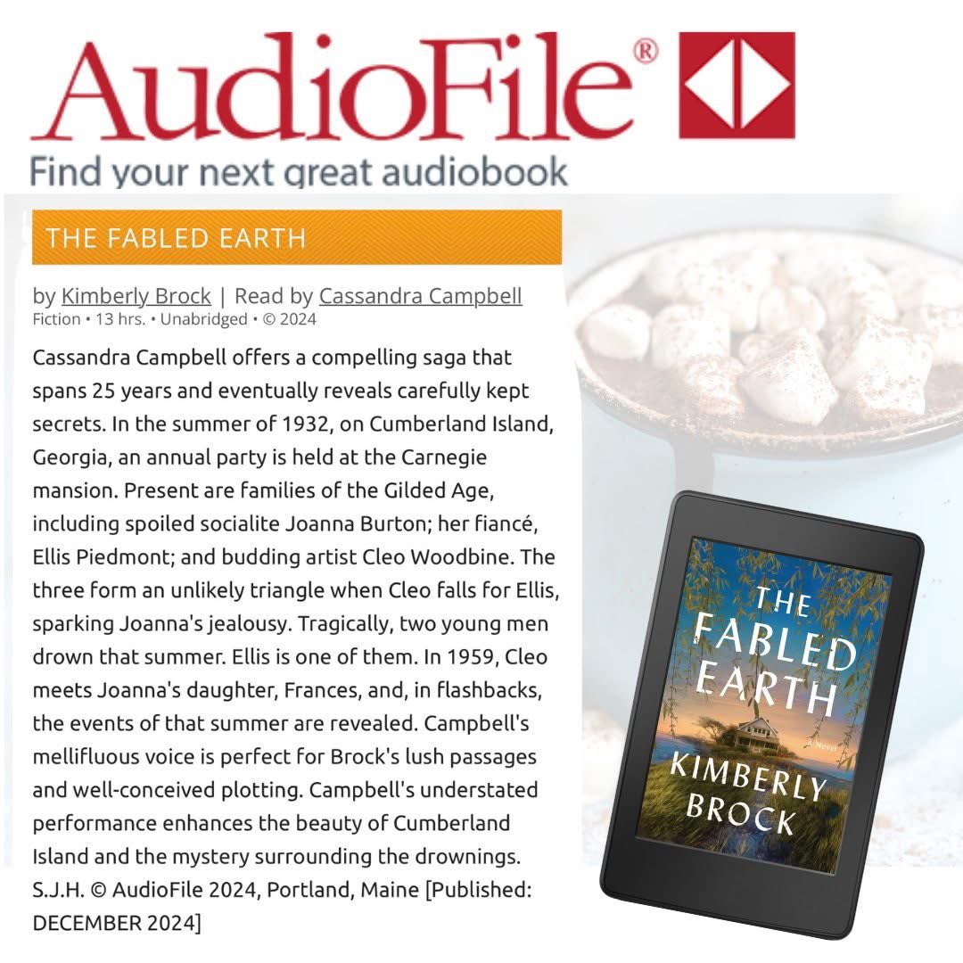 Kimberly Brock (@kimberlydbrock) on Twitter photo I am so delighted by this review from <a href="/AudioFileMag/">AudioFile Magazine</a> of The Fabled Earth and the incredible narration of Cassandra Campbell! ...Pairs wonderfully with a cup of hot cocoa!
audiofilemagazine.com/reviews/read/2… I am so delighted by this review from <a href="/AudioFileMag/">AudioFile Magazine</a> of The Fabled Earth and the incredible narration of Cassandra Campbell! ...Pairs wonderfully with a cup of hot cocoa!
audiofilemagazine.com/reviews/read/2…