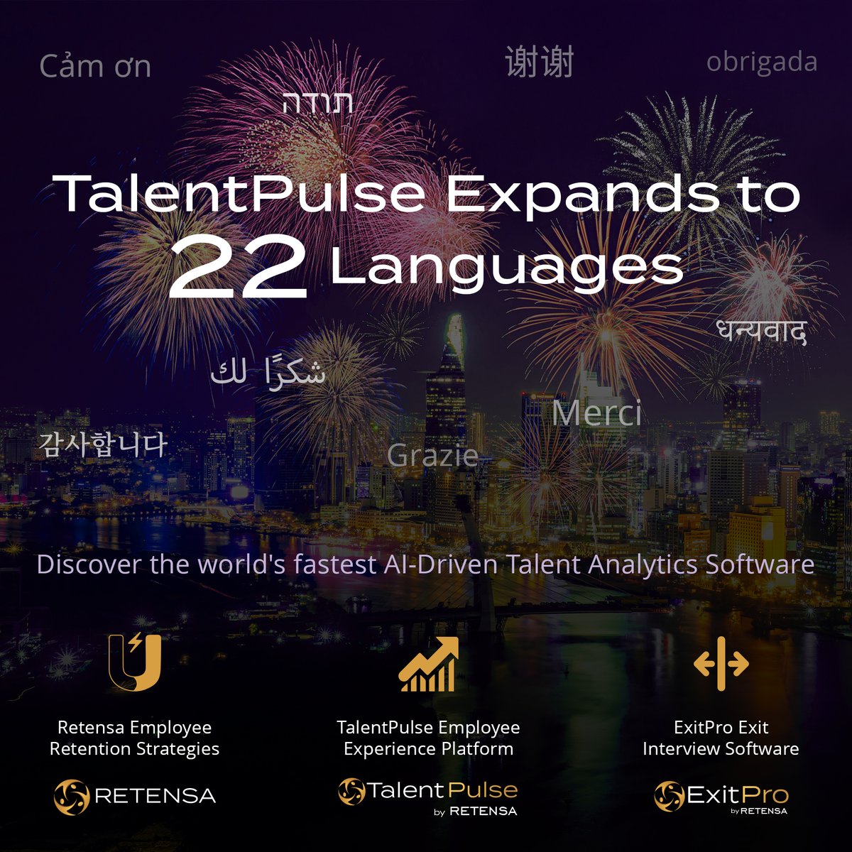 Retensa's tweet photo. #TalentPulse adds #Vietnamese as 22nd language, empowering 86 million more employees to share their experience!
Send free exit interviews to your ESL employees here https://t.co/f7GYdlhGWf.
Chào mừng những người bạn mới!
#employeeretention #AI #TalentAnalytics https://t.co/O2SKbDTLee