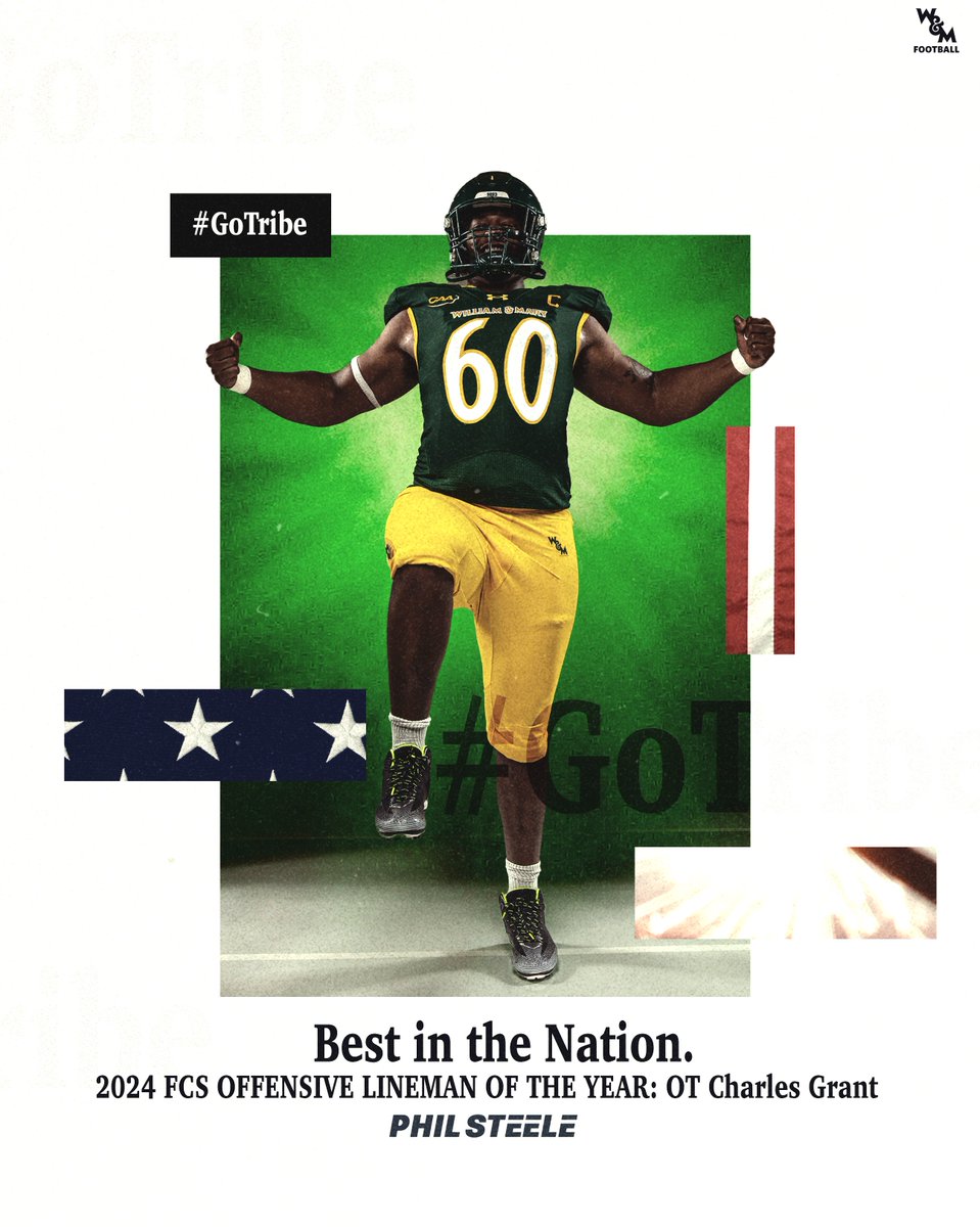 William & Mary Tribe Football (@wmtribefootball) on Twitter photo Charles Grant Honored as ๐
๐๐ ๐๐๐ญ๐ข๐จ๐ง๐๐ฅ ๐๐๐๐๐ง๐ฌ๐ข๐ฏ๐ ๐๐ข๐ง๐๐ฆ๐๐ง ๐จ๐ ๐ญ๐ก๐ ๐๐๐๐ซ by <a href="/philsteele042/">Phil Steele</a>; Five Tribe Standouts Earn All-America Honors
<a href="/CharlesGrant51/">Charles Grant</a> | #GoTribe Charles Grant Honored as ๐
๐๐ ๐๐๐ญ๐ข๐จ๐ง๐๐ฅ ๐๐๐๐๐ง๐ฌ๐ข๐ฏ๐ ๐๐ข๐ง๐๐ฆ๐๐ง ๐จ๐ ๐ญ๐ก๐ ๐๐๐๐ซ by <a href="/philsteele042/">Phil Steele</a>; Five Tribe Standouts Earn All-America Honors
<a href="/CharlesGrant51/">Charles Grant</a> | #GoTribe