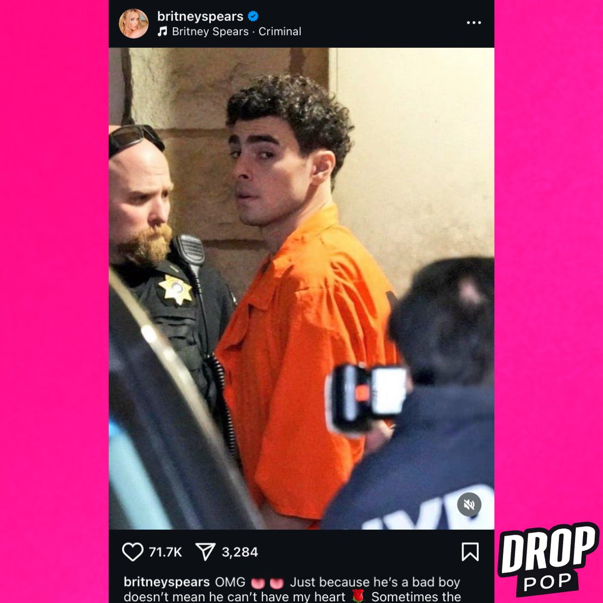 DropPopNet's tweet photo. Britney Spears thirsts over Luigi Mangione in a deleted Instagram post. https://t.co/ta2NkHLKgo