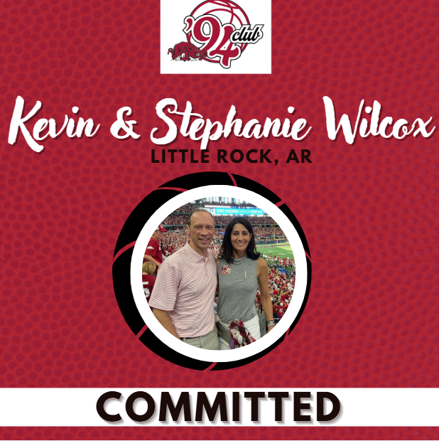 RazorFoundation's tweet photo. Welcome to the '94 club Kevin &amp; Stephanie! Thank you for your commitment to @RazorbackMBB! https://t.co/vIG9kPUnra