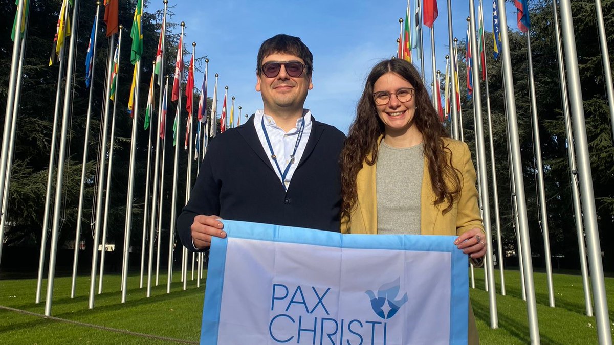 PaxChristi's tweet photo. 🌐This week, Mattia Tosato, our International Representative at the UN in Geneva, and Giulia Bordin, our Advocacy Officer, attended the 10th Session of the Intergov. Working Group on #TransnationalCorporations with Respect to #BusinessandHumanRights

https://t.co/CfGviG3j9L https://t.co/dkqxy8SD9k