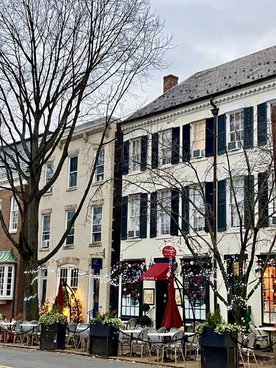 HobanGirl's tweet photo. Brrr, a very chill, turn-up-the-collar day this morning. Don’t let the photos deceive… mornings take longer to brighten, somedays the sun proves fickle, remains hidden behind mists and clouds, hibernating as the rest of us are inclined. #RoyalSt #KingSt #OldTown #Alexandria https://t.co/DHPLlmHFn2