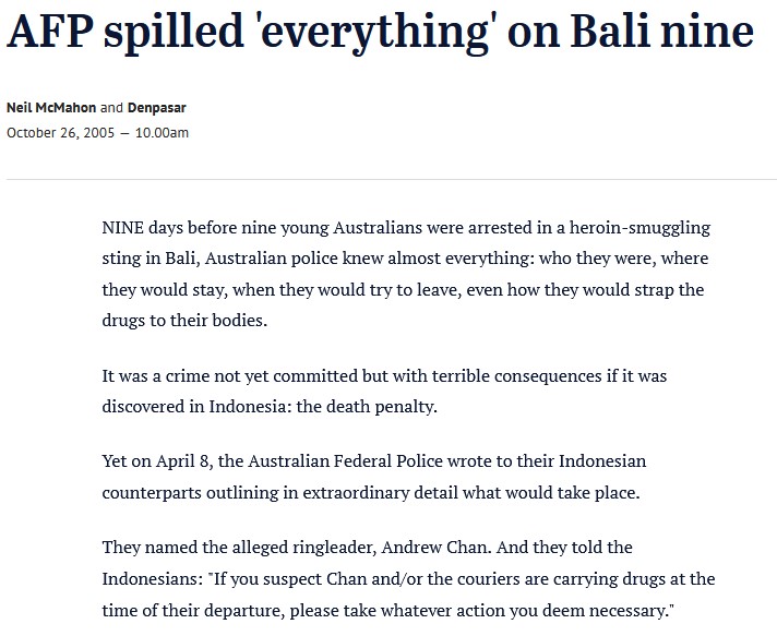 TimjboAU's tweet photo. The secrecy because the AFP has blood on their hands?
https://t.co/fQfKRG1DQd

The #Bali9 landed to spend their first Christmas as free men in their home states, in a top secret operation that saw them get special protection from the AFP.

https://t.co/3XROf1TjX5 https://t.co/0hQJEBBHuI