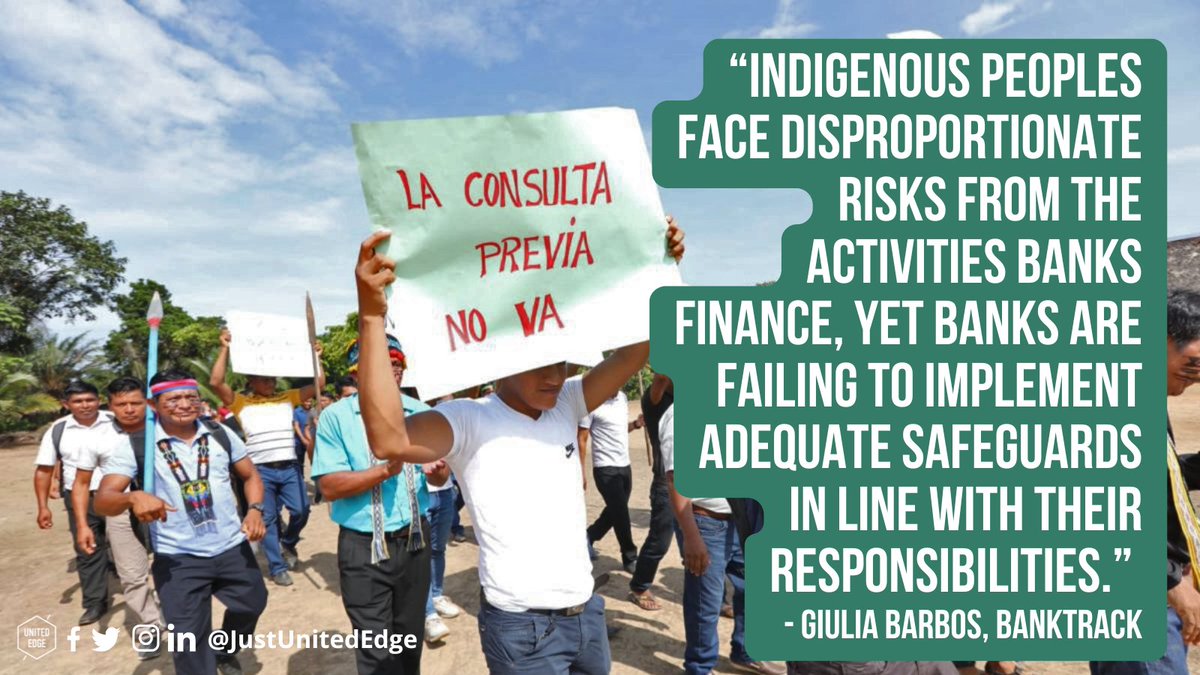 Indigenous rights are being sidelined as most major banks fail to align with U.N. human rights principles, particularly the critical Free, Prior, and Informed Consent (FPIC) standards. 
#IndigenousRights #HumanRights #EnvironmentalJustice #BankingEthics #CorporateResponsibility