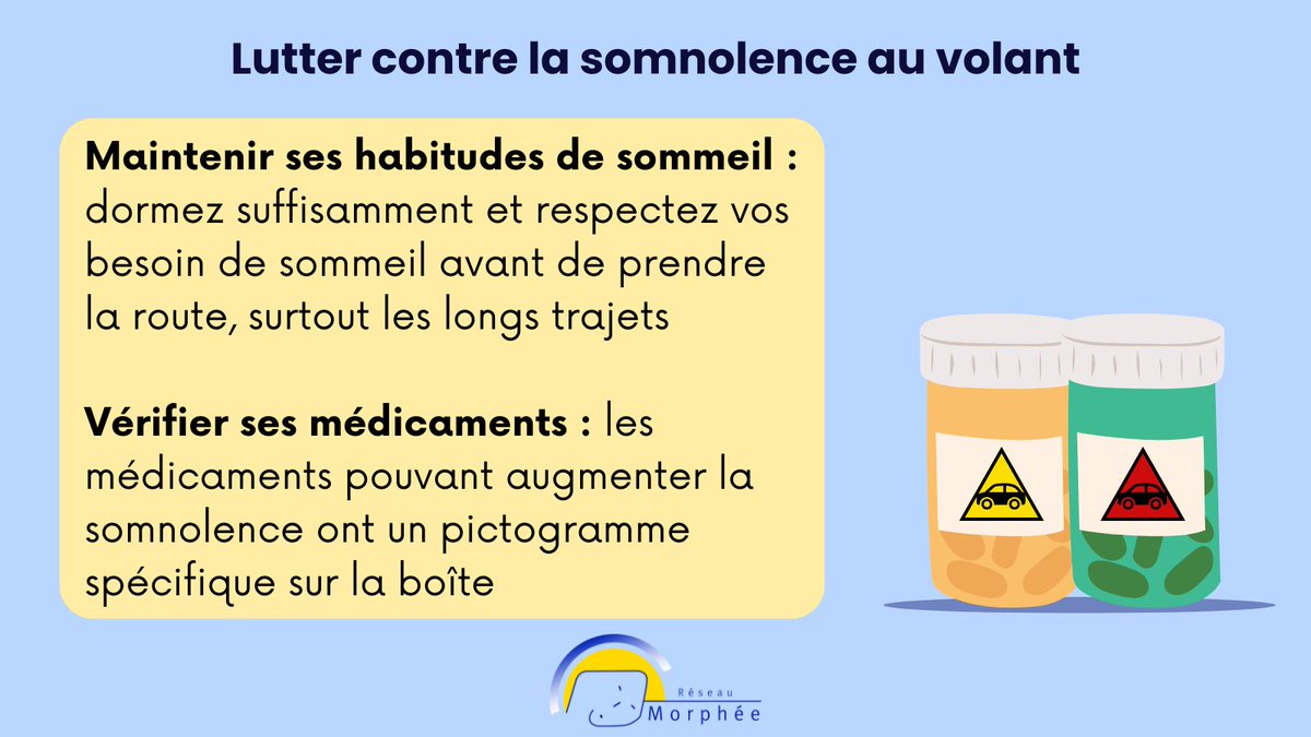 🚗💤 #fatigue + volant = danger !
En période de fêtes, les trajets sont nombreux, mais la #somnolence reste l'une des premières causes d'accidents. Faites des pauses et reposez-vous avant de prendre la route. La sécurité passe avant tout !
Plus d'infos blog.reseau-morphee.fr/2024/12/05/la-…
